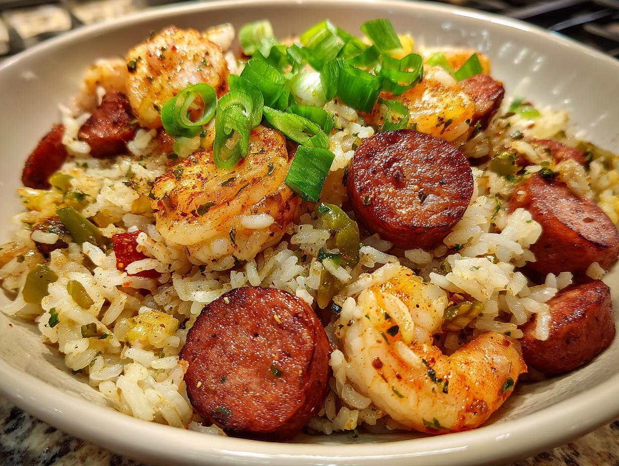 Speedy 460 Calorie Shrimp Sausage Dirty Rice