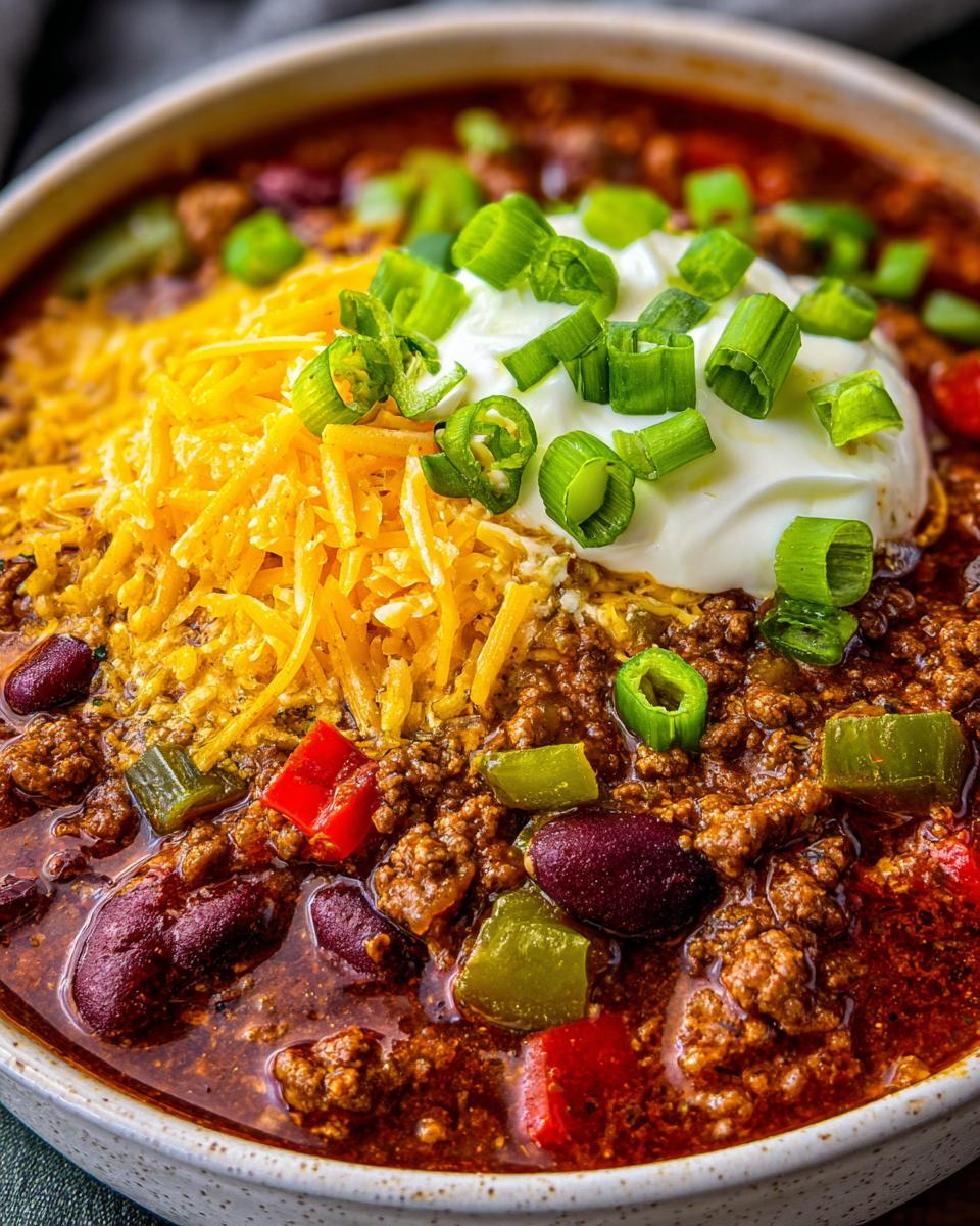 Simple Chili with Bell Peppers & Onions - detail 1