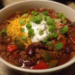 Simple Chili with Bell Peppers & Onions
