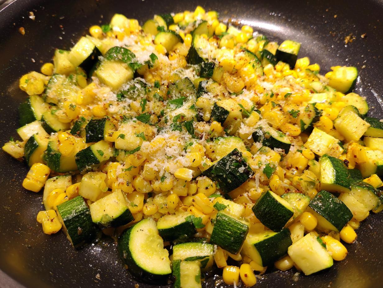 Amazing Skillet Zucchini Corn in 15 minutes