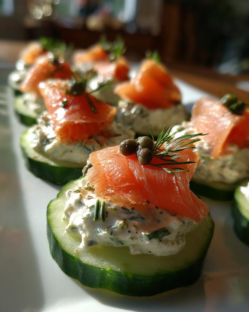 Smoked Salmon Cucumber Rounds - detail 2