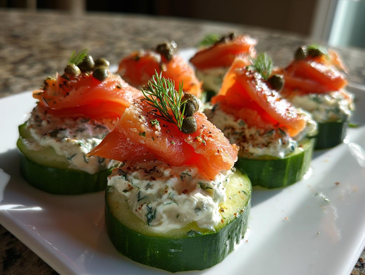 Stunning Smoked Salmon Cucumber Rounds in 1 Amazing Way
