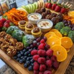 Snack Board with Yogurt Bites Fruit Veggie Chips