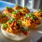 Spicy Chili Garlic Deviled Eggs