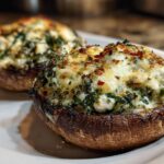 Spinach Cheese Stuffed Portobellos