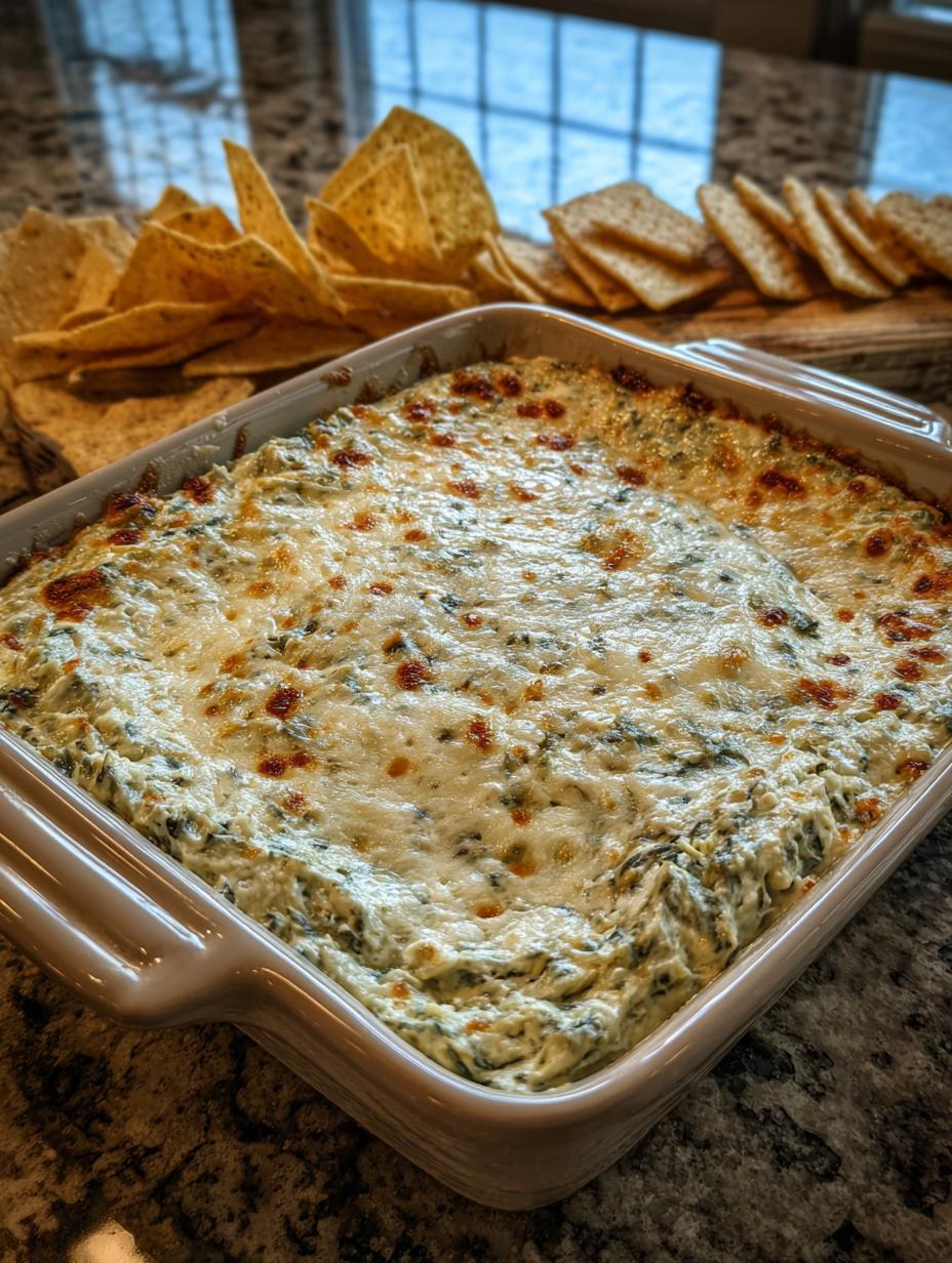 Spinach artichoke dip - detail 1