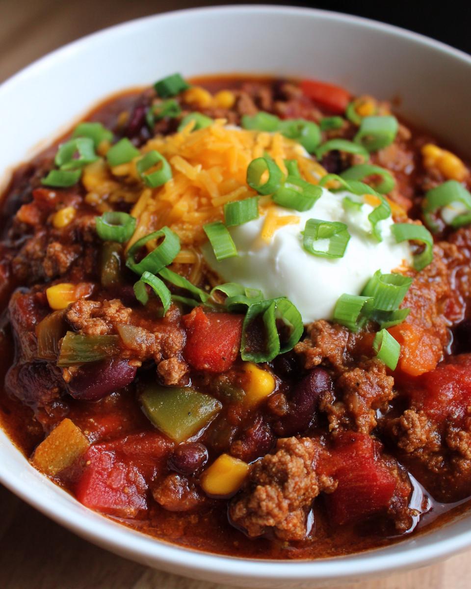 Stovetop chili with frozen vegetables - detail 1