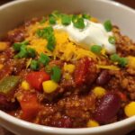 Stovetop chili with frozen vegetables