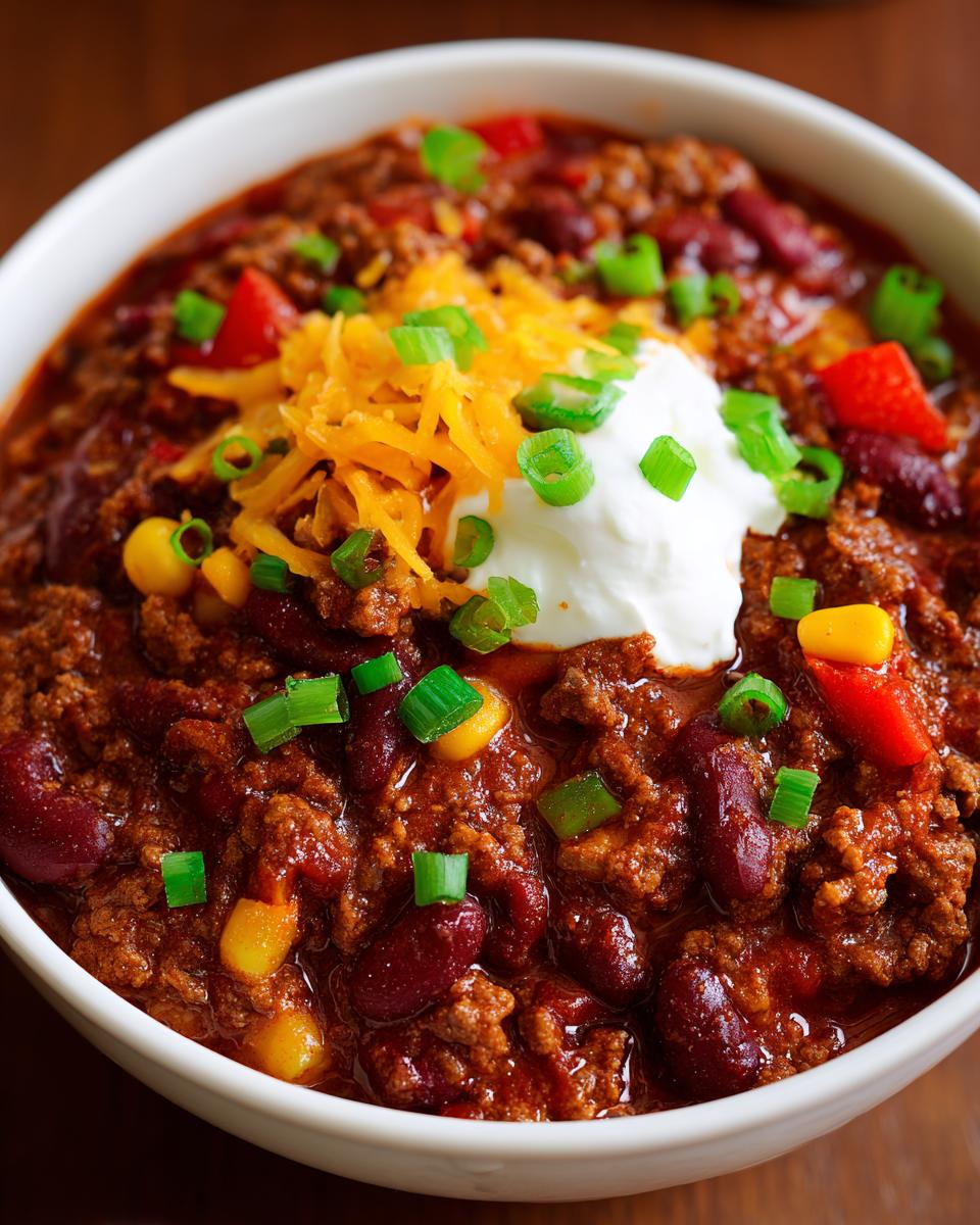Stovetop chili with frozen vegetables - detail 2