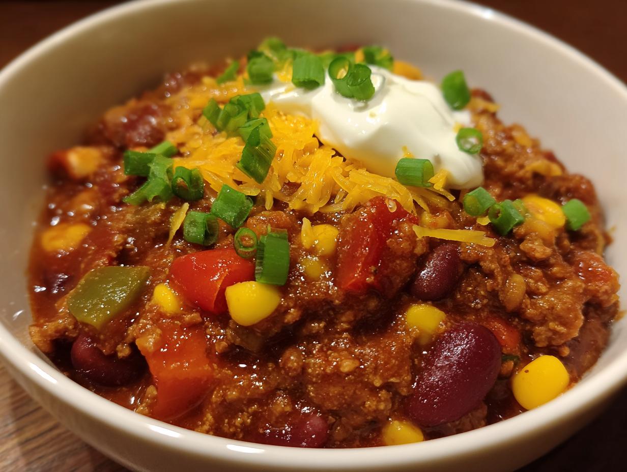 Stovetop chili with frozen vegetables: 1 superb meal