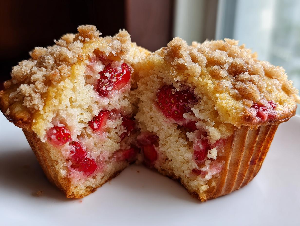 Strawberry Streusel Muffins: 1 Trick
