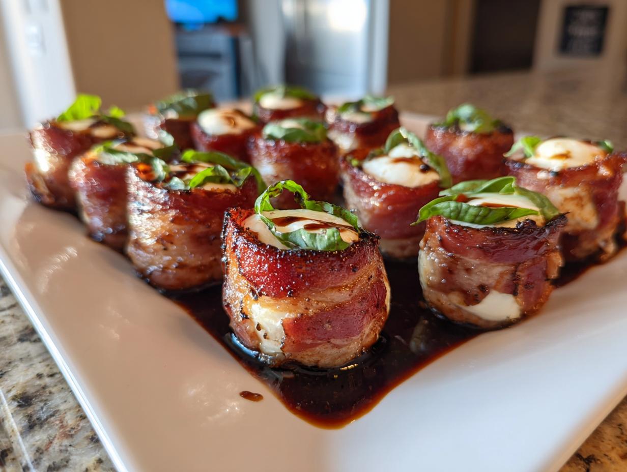 Amazing 4-Ingredient Turkey Wrapped Mozzarella Bites