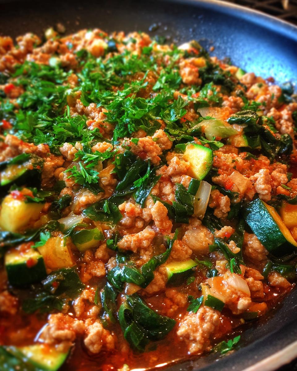 Turkey zucchini skillet - detail 1