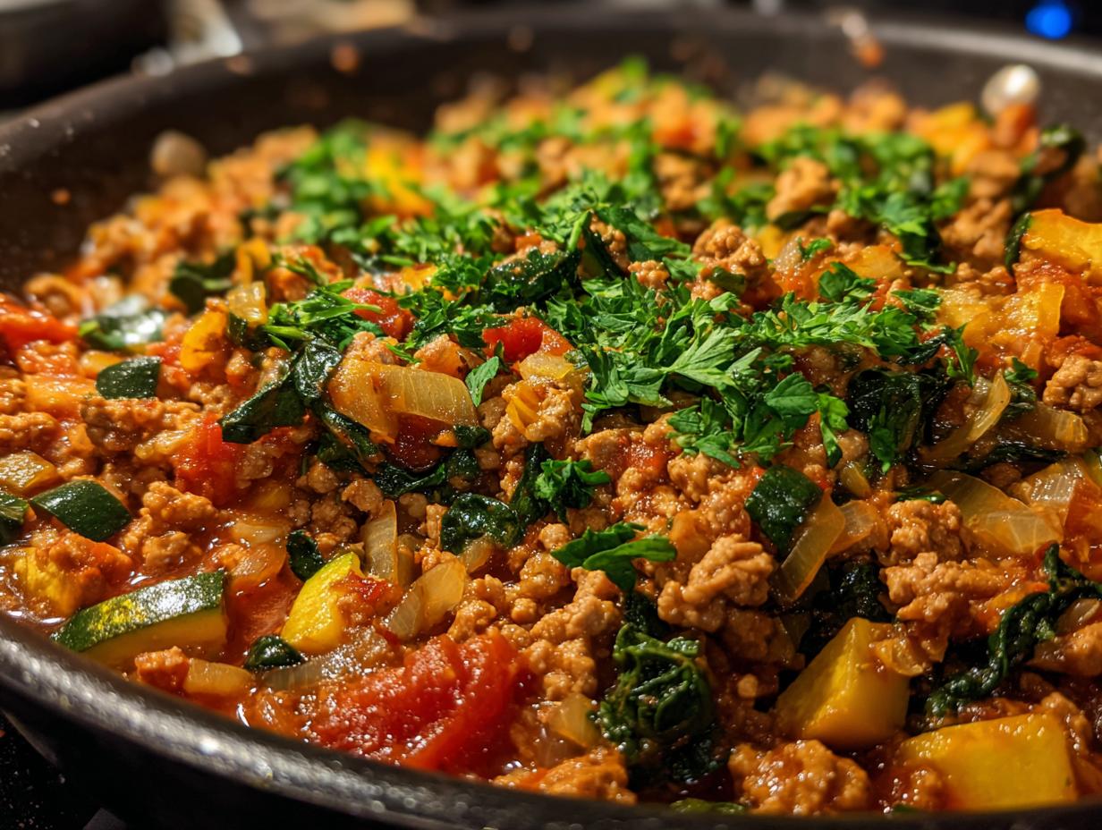 Amazing 30-Min Turkey Zucchini Skillet
