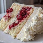 White chocolate raspberry cake