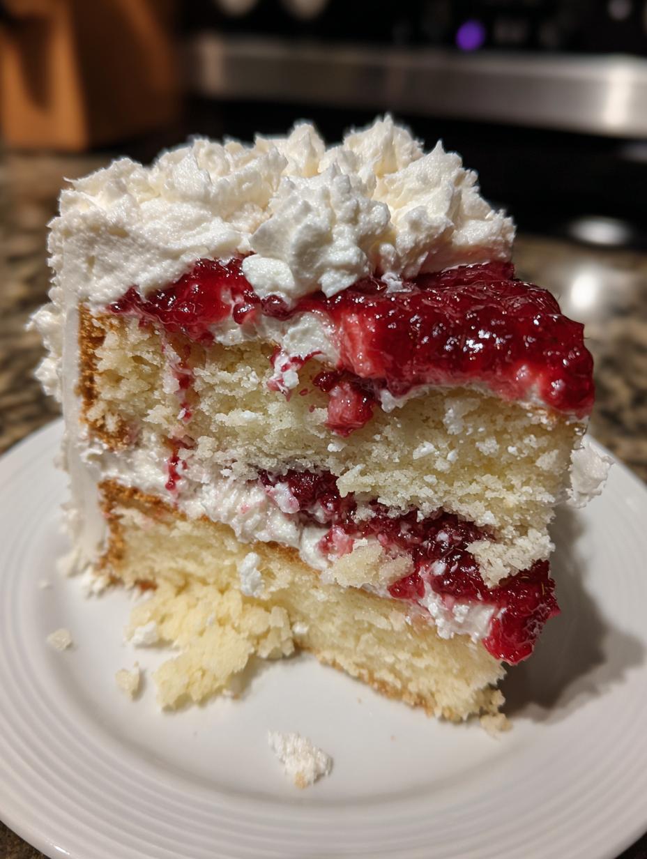 White chocolate raspberry cake - detail 2