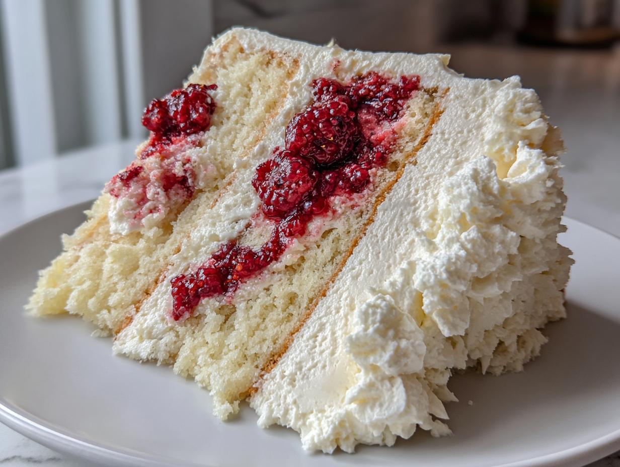 Divine 3 Secret Steps White Chocolate Raspberry Cake