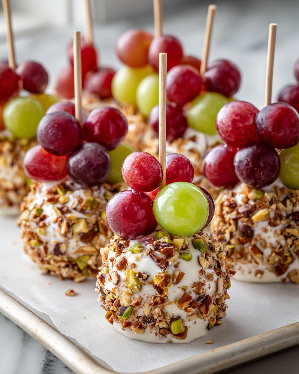 Yogurt-Dipped Frozen Grapes with Crushed Nuts - detail 1