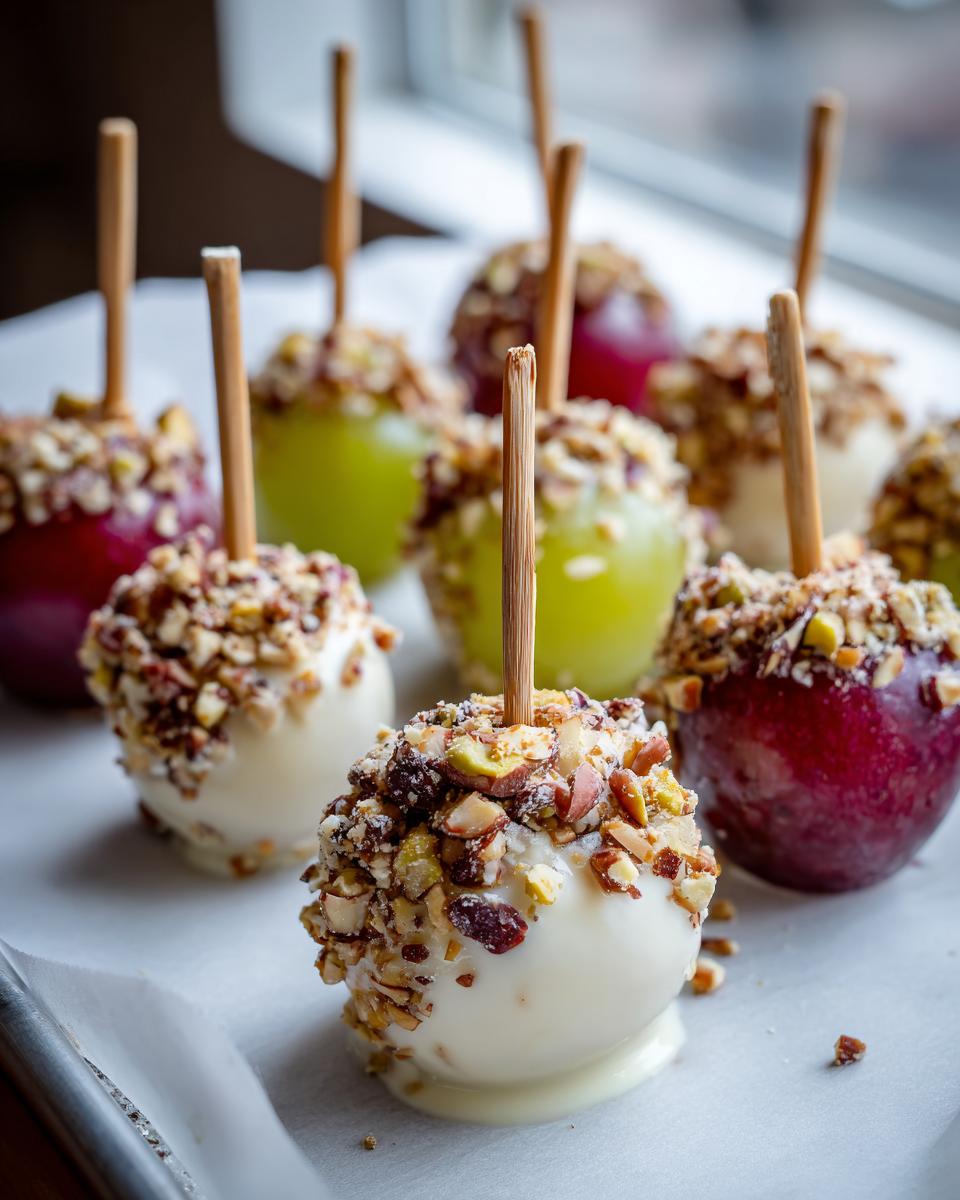 Yogurt-Dipped Frozen Grapes with Crushed Nuts - detail 2