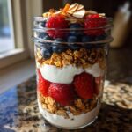 Yogurt Parfait Jars with Granola and Berries