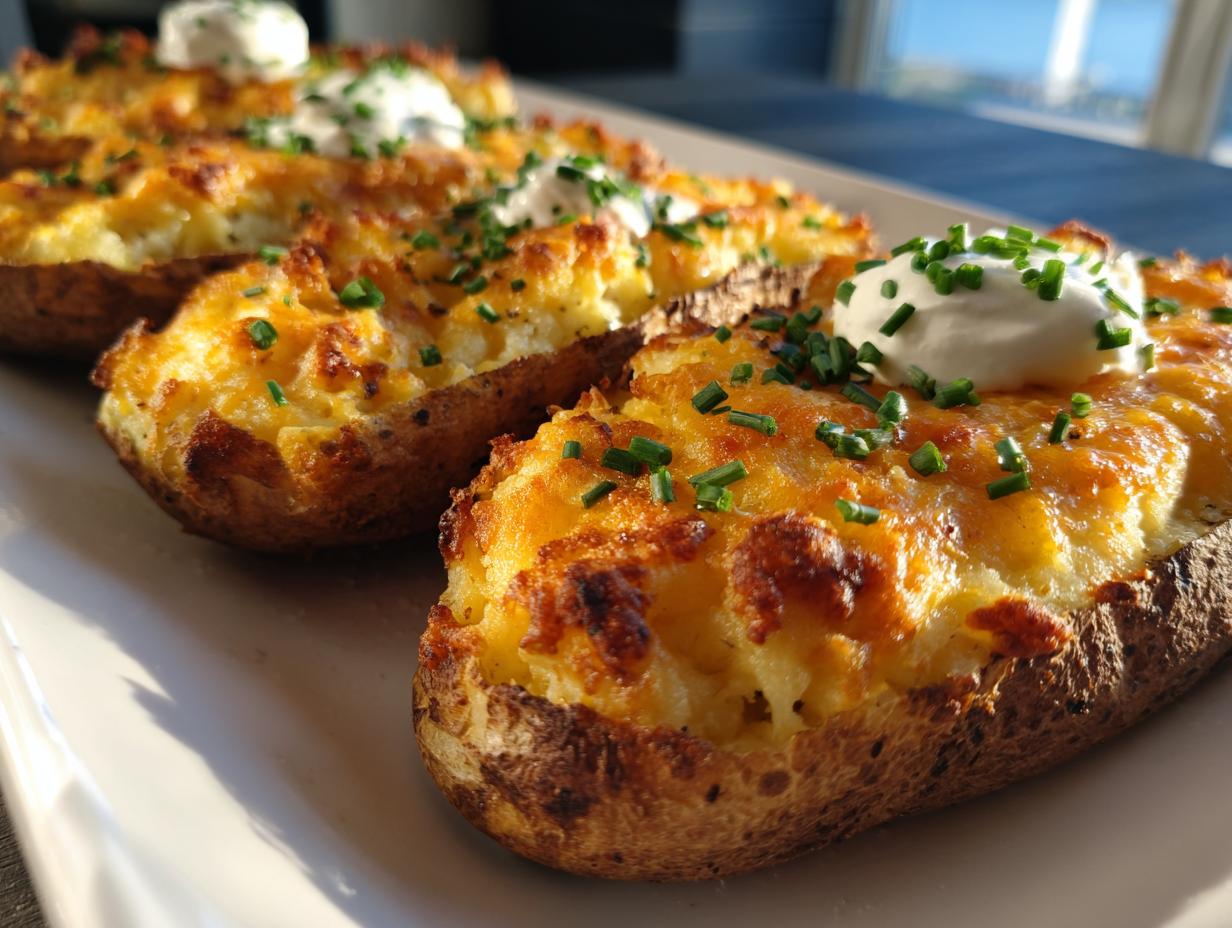 Amazing 4 Ingredient baked cheese potatoes