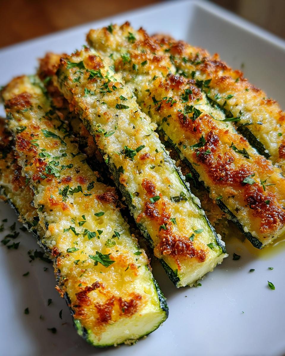 baked parmesan zucchini - detail 2