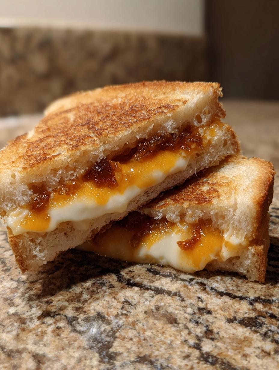 caramelized onion grilled cheese - detail 2