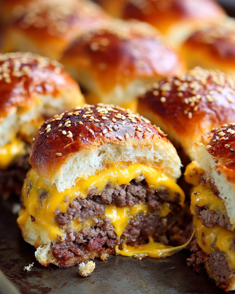 cheeseburger sliders - detail 1