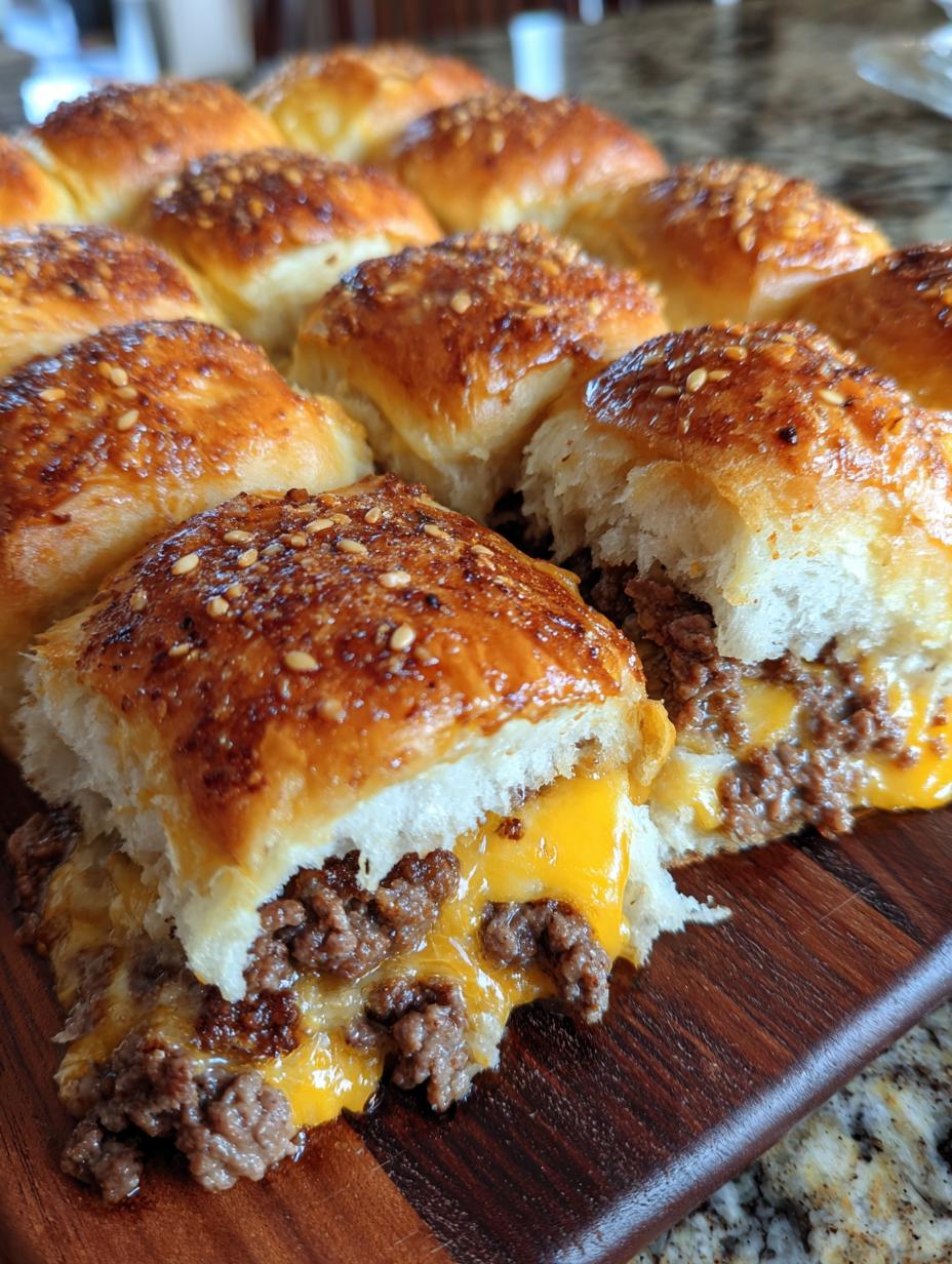 cheeseburger sliders - detail 2