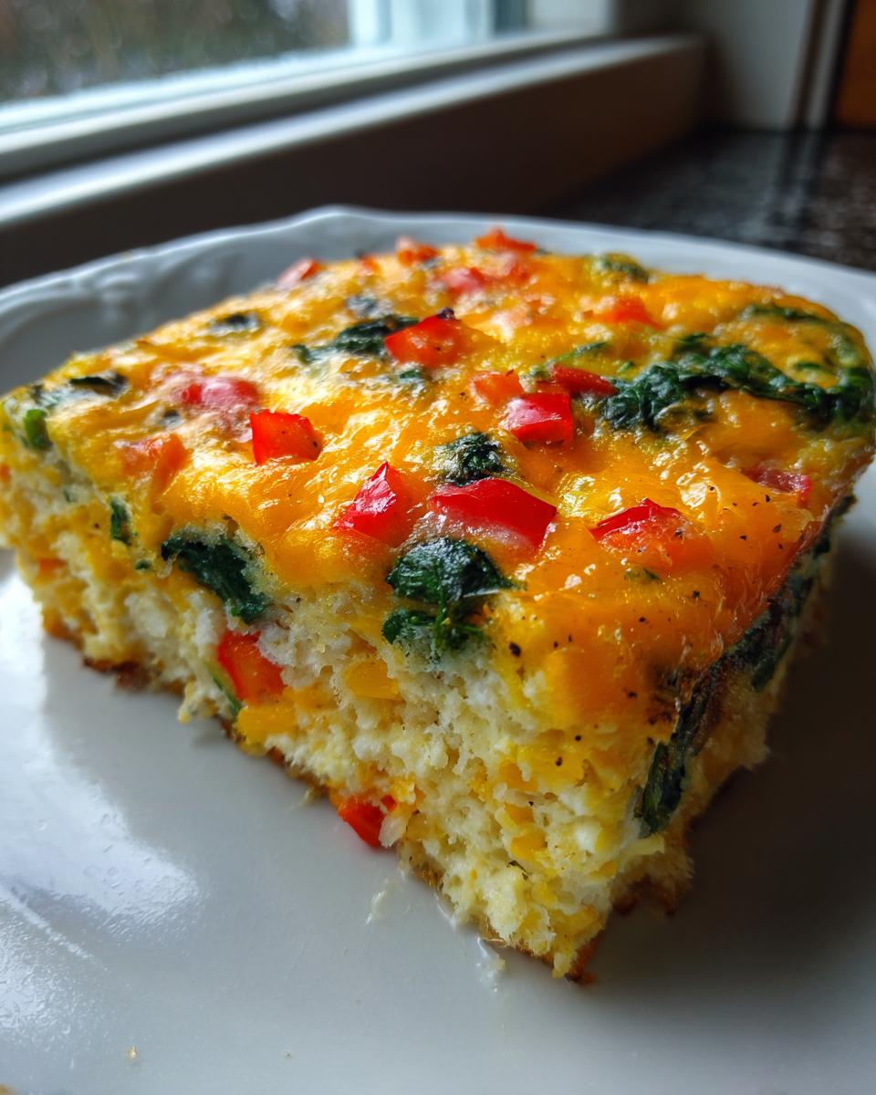 cheesy egg breakfast bake - detail 2