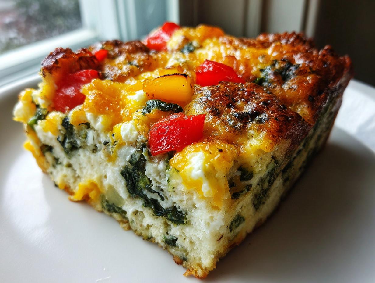 Amazing cheesy egg breakfast bake in 35 min