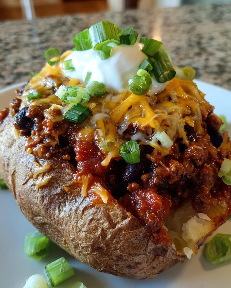 Amazing 30-Min chili stuffed baked potatoes 4 chili stuffed baked potatoes - detail 1