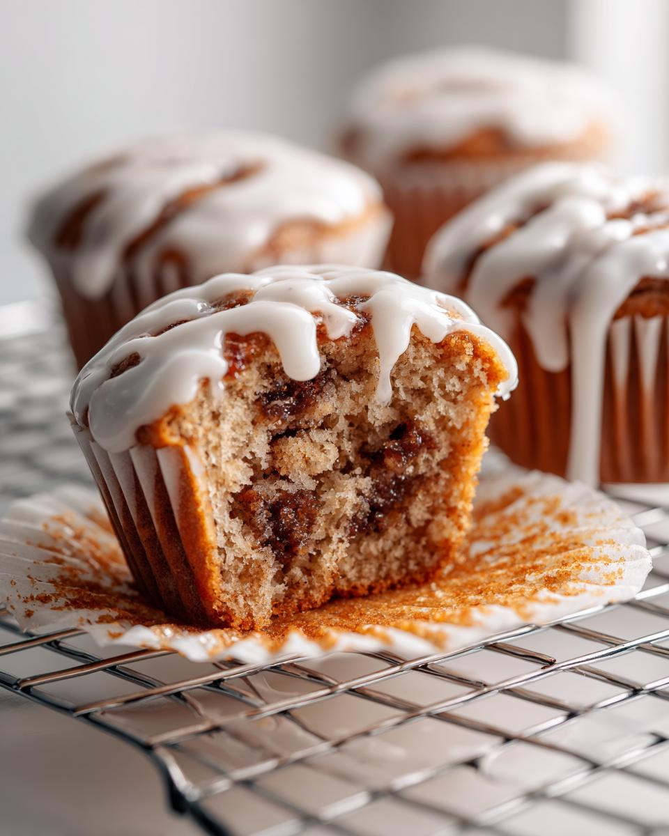 cinnamon roll cupcakes - detail 1
