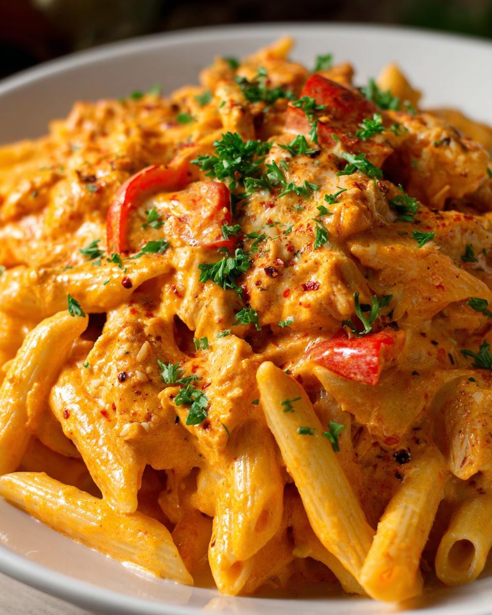 crock pot creamy Cajun chicken pasta - detail 1