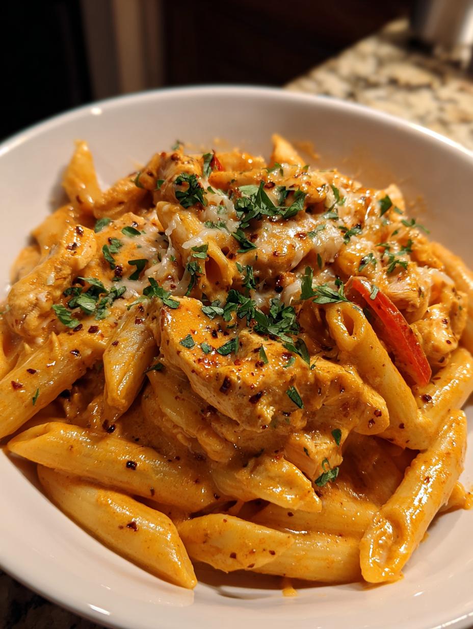 crock pot creamy Cajun chicken pasta - detail 2