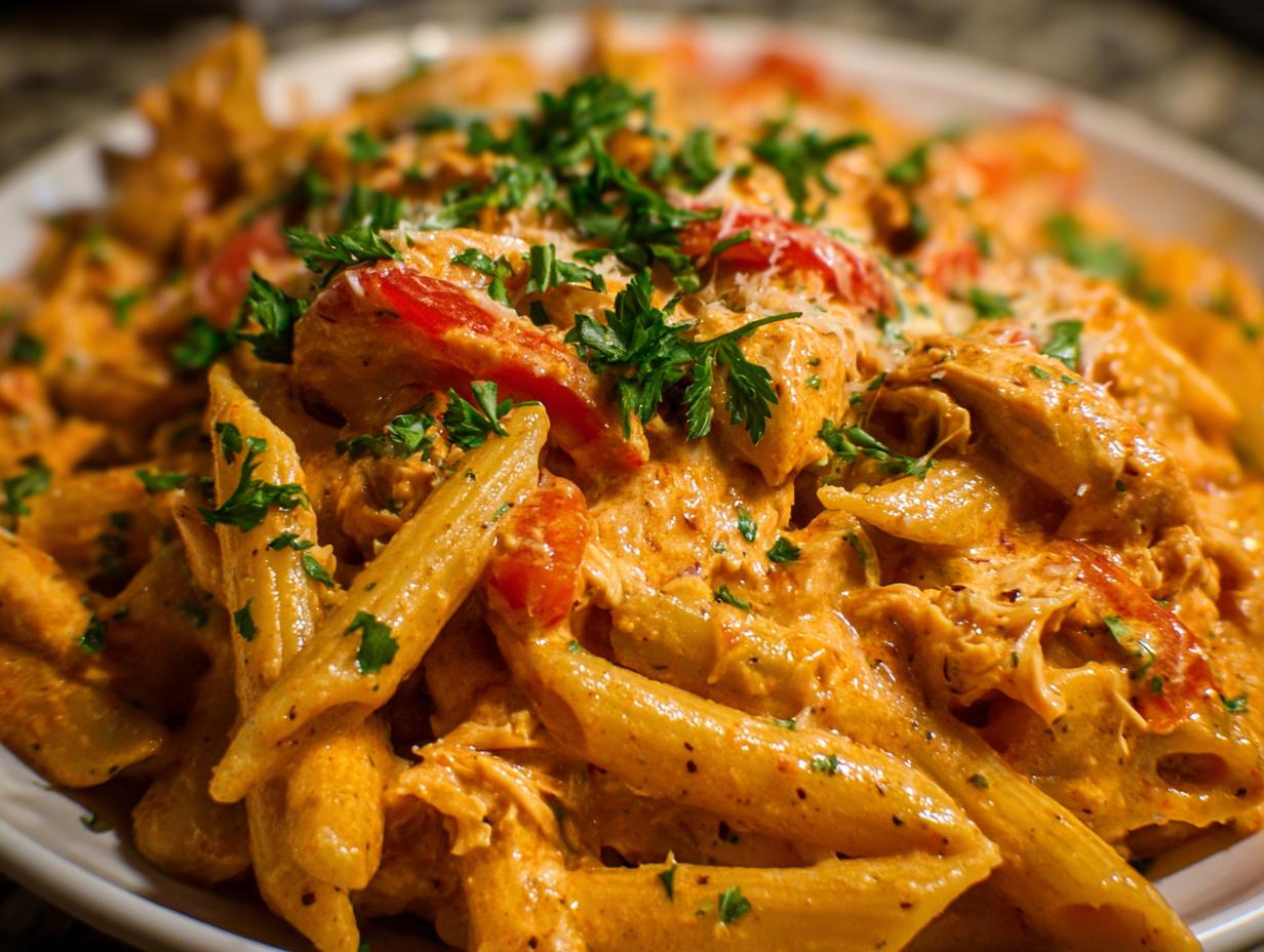 crock pot creamy Cajun chicken pasta 4 sure win