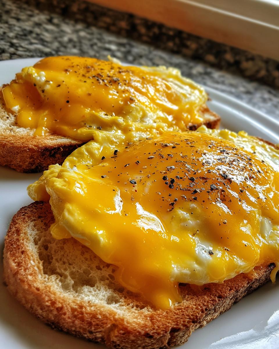 egg and cheese toast - detail 1