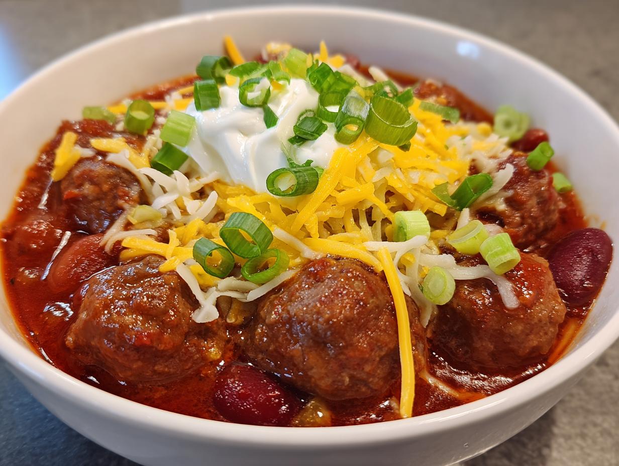 Amazing frozen meatball chili in 35 quick minutes