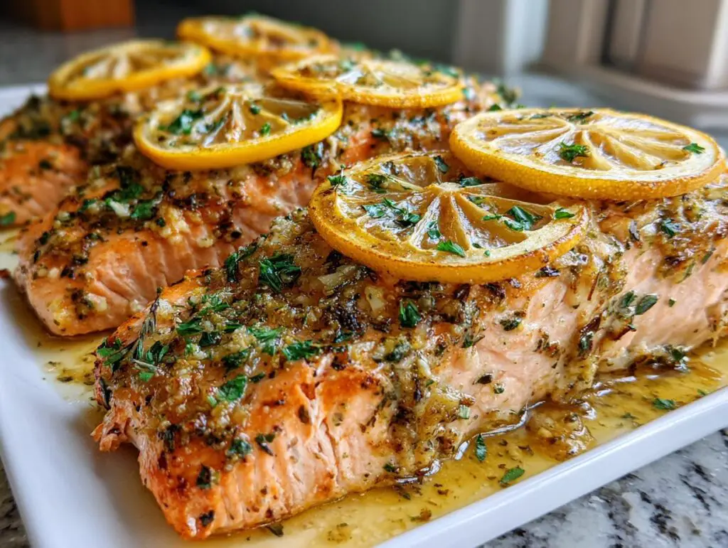 garlic butter baked salmon