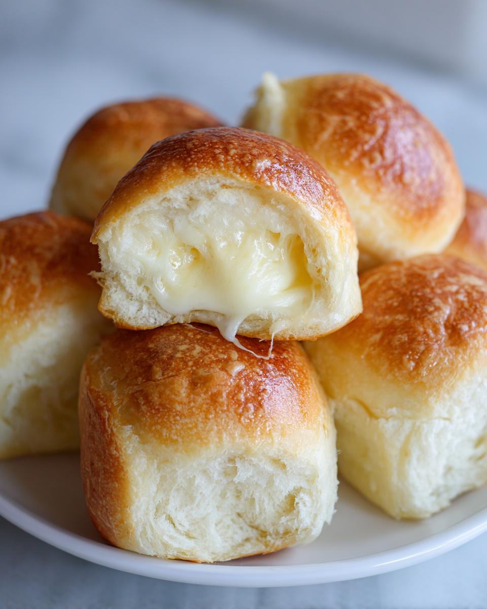 mozzarella stuffed bread rolls - detail 1