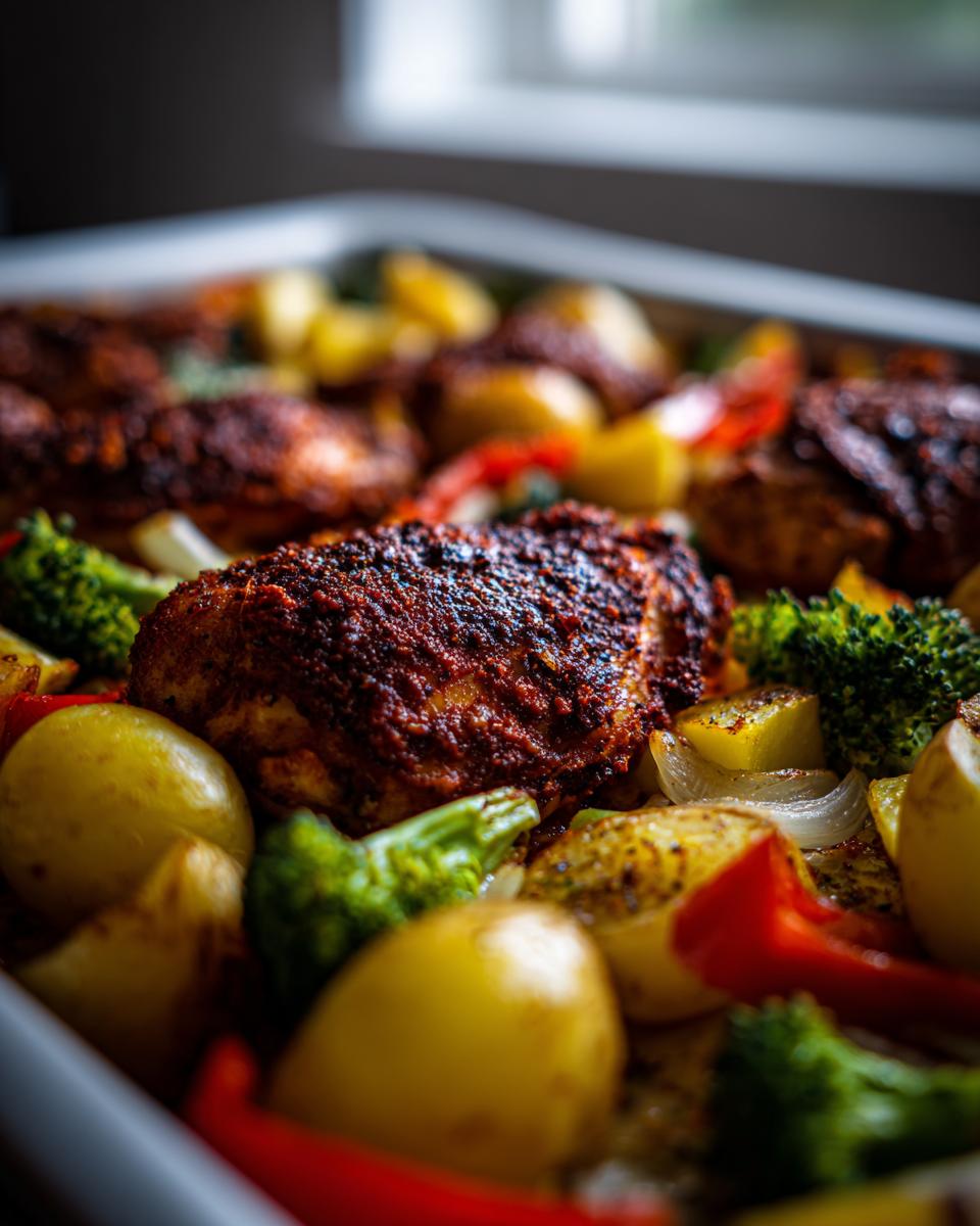 one-pan chicken dinner - detail 1
