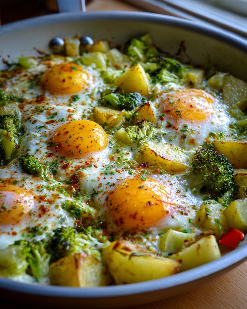 one-pan veggie egg meal - detail 2
