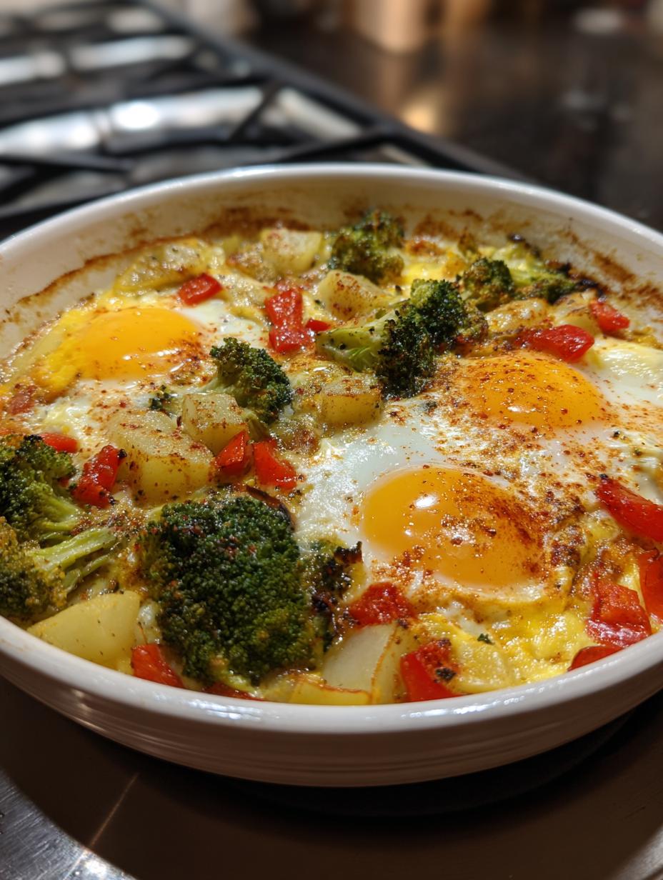 one-pan veggie egg meal - detail 3