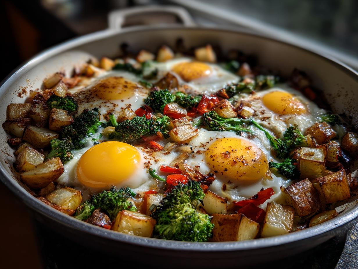 Amazing one-pan veggie egg meal in 4 steps