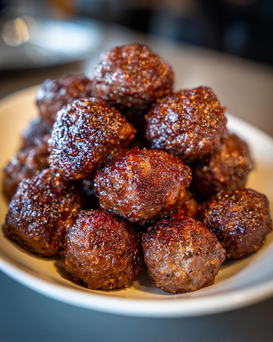 pan-cooked meatballs - detail 1
