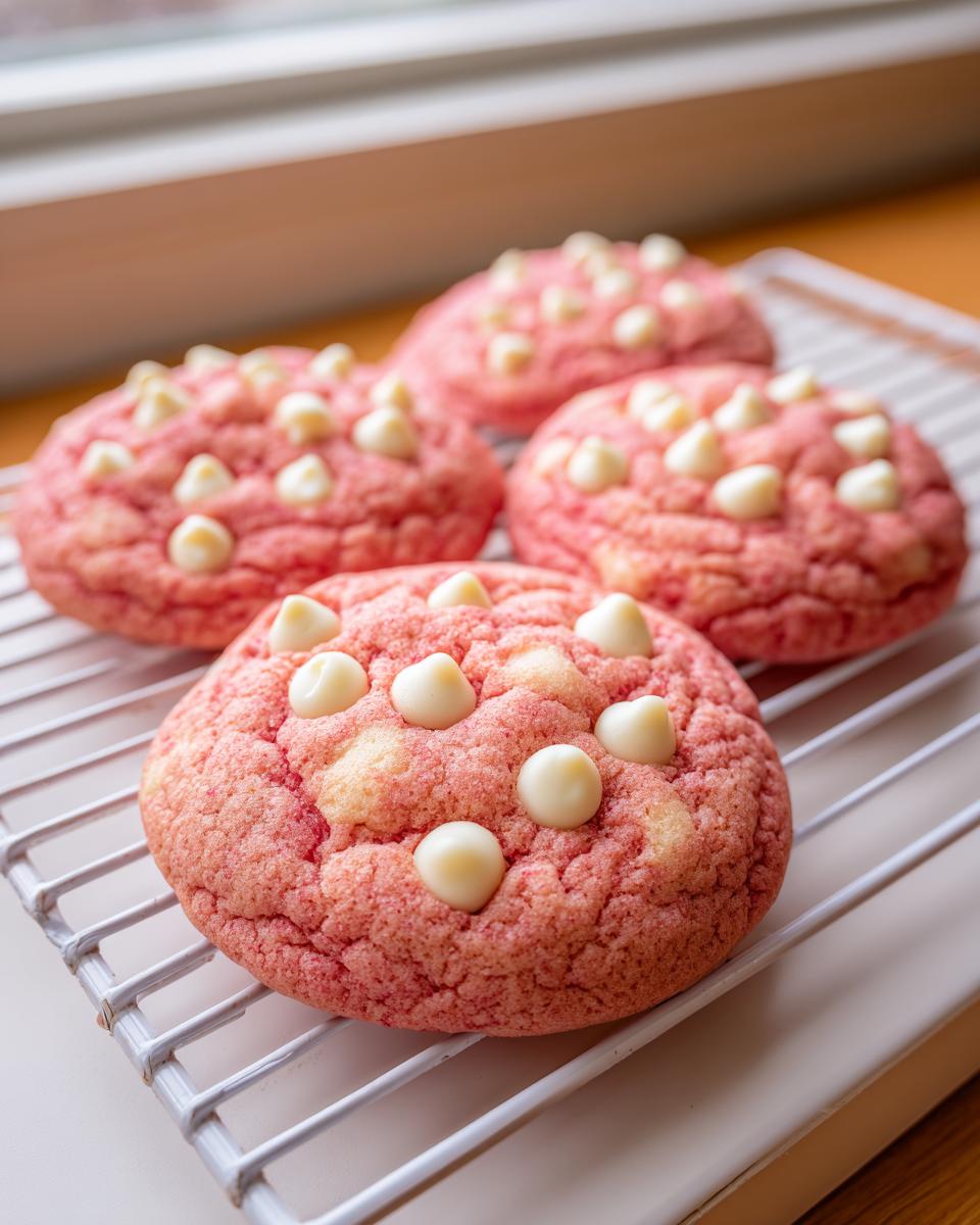 Astonishing 9-Minute pink white chocolate chip cookies 4 pink white chocolate chip cookies - detail 1