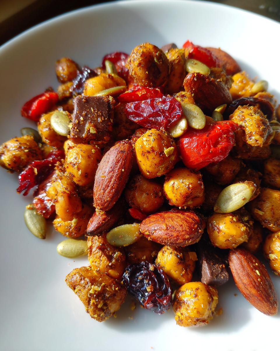 Amazing 8-Minute Roasted Chickpea Nut Clusters 3 roasted chickpea nut clusters - detail 1