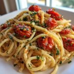 roasted tomato garlic ricotta pasta
