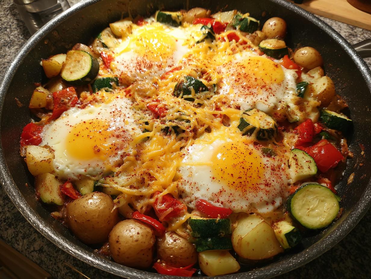 Amazing savory egg skillet meal in 35 min