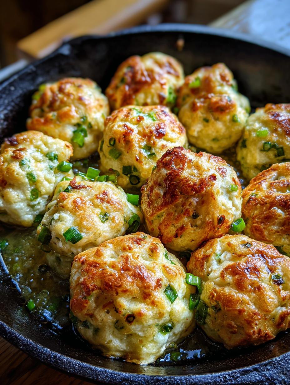savory skillet dumplings - detail 2
